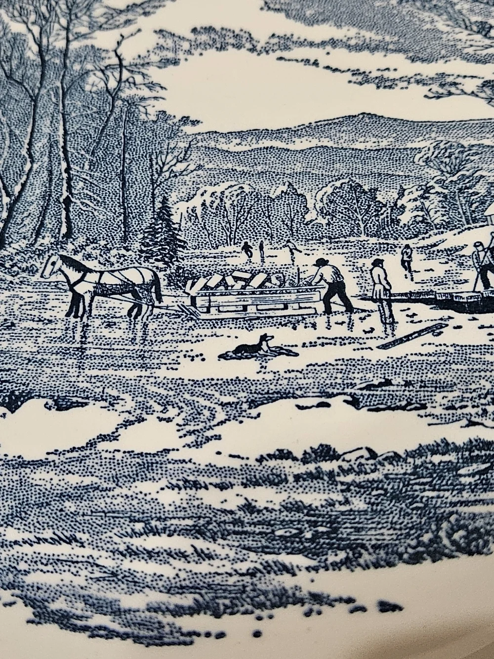 Currier & Ives Serving Platter 
